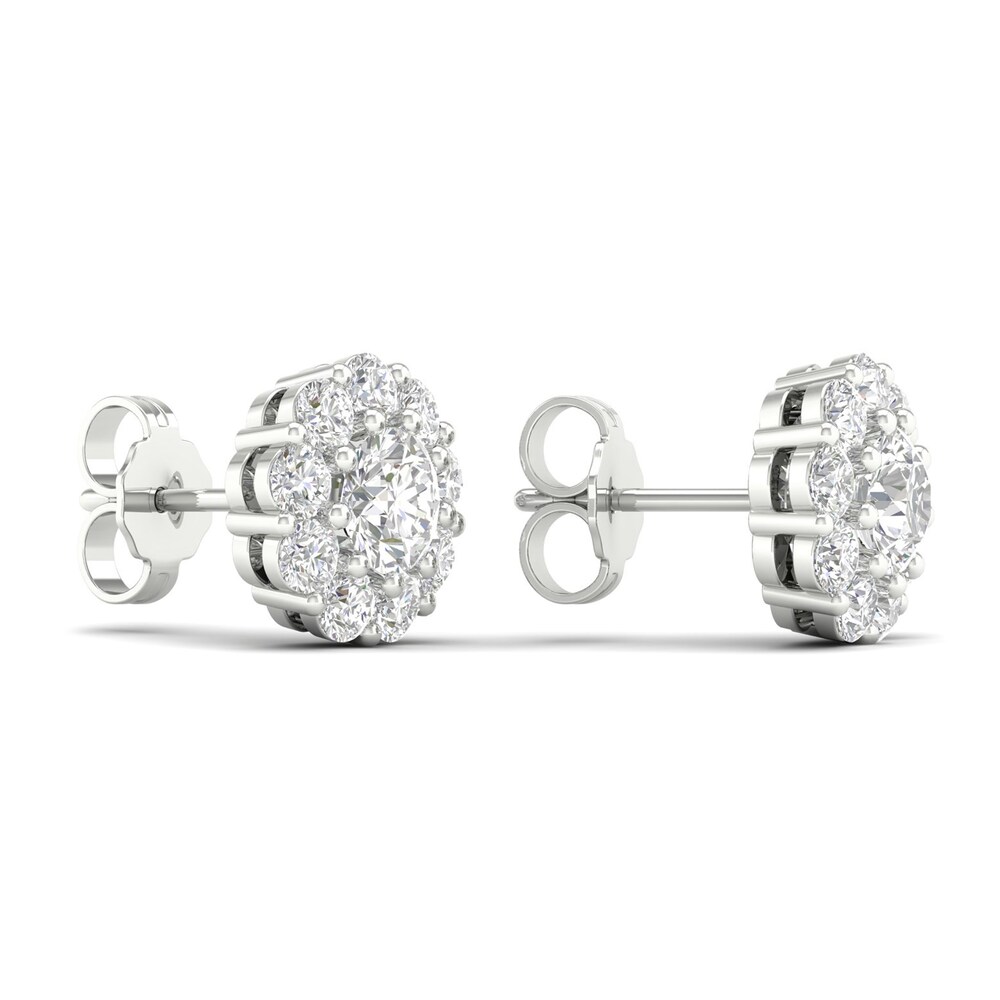 Lab-Created Diamond Earrings 2 ct tw Round 14K White Gold N9Bo8ENw Lab-Created Diamond Earrings 2 ct tw Round 14K White Gold N9Bo8ENw