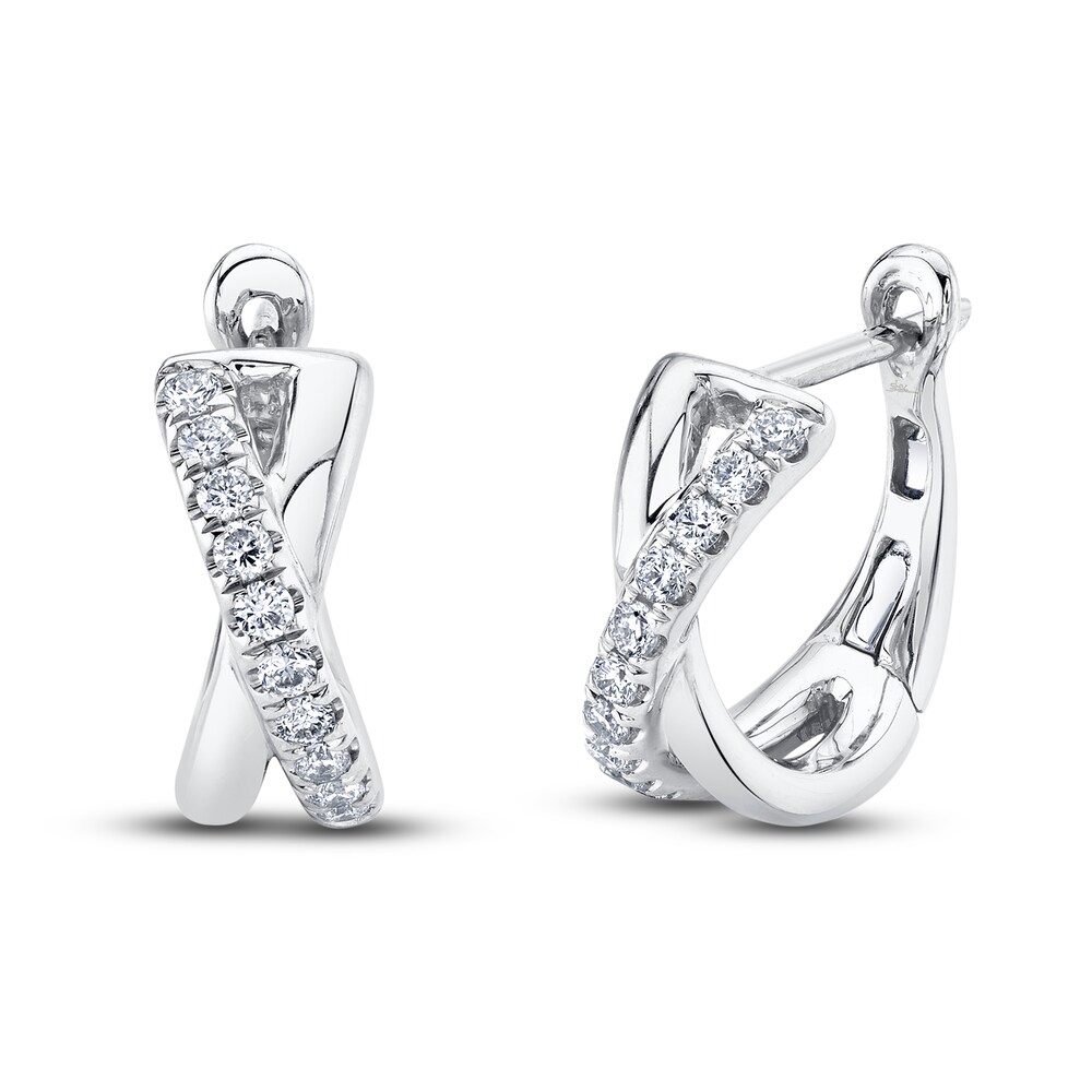 Shy Creation Diamond Huggie Earrings 1/5 ct tw Round 14K White Gold SC22007274V2 N9kL3rk3 Shy Creation Diamond Huggie Earrings 1/5 ct tw Round 14K White Gold SC22007274V2 N9kL3rk3