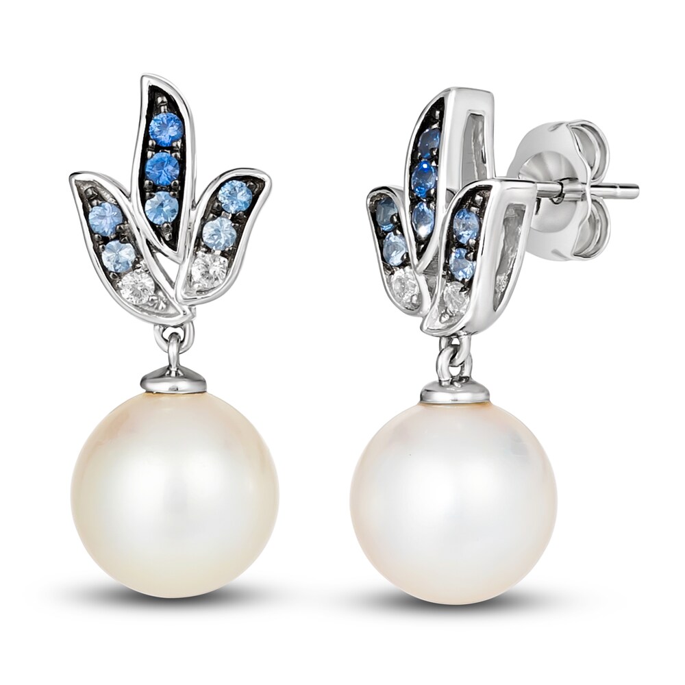 Le Vian Natural Sapphire & Cultured Freshwater Pearl Earrings 14K Vanilla Gold NLl2bfKP Le Vian Natural Sapphire & Cultured Freshwater Pearl Earrings 14K Vanilla Gold NLl2bfKP