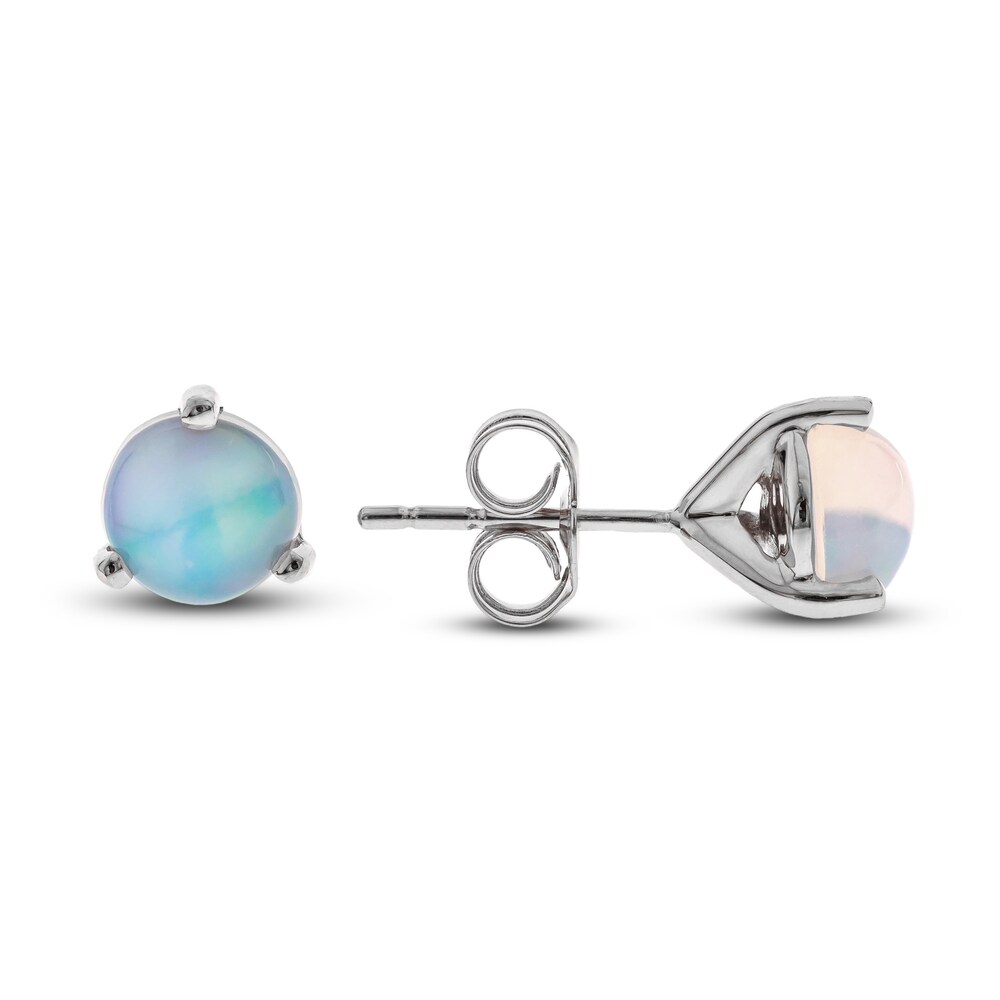 Natural Opal Martini Stud Earrings 14K White Gold NX0jjrBB Natural Opal Martini Stud Earrings 14K White Gold NX0jjrBB