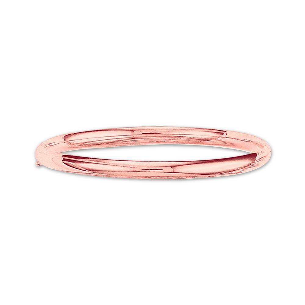 Polished Bangle Bracelet 14K Rose Gold 7" NjWKX4Tf Polished Bangle Bracelet 14K Rose Gold 7" NjWKX4Tf