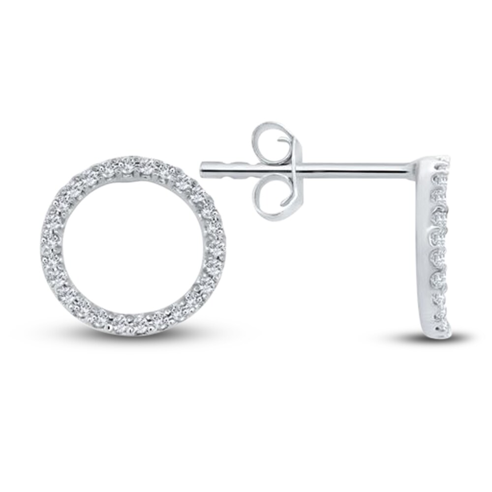 Diamond Circle Stud Earrings 1/6 ct tw Round 10K White Gold NvLjWQLj Diamond Circle Stud Earrings 1/6 ct tw Round 10K White Gold NvLjWQLj