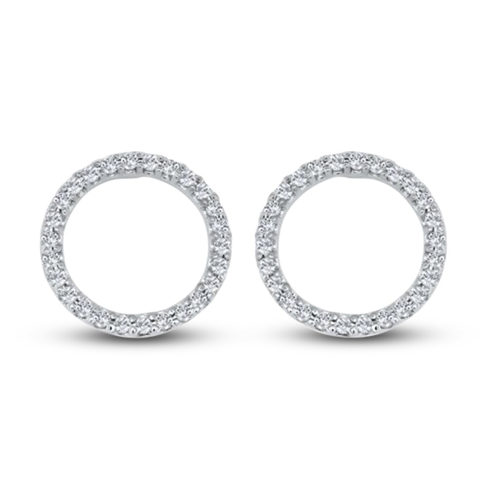 Diamond Circle Stud Earrings 1/6 ct tw Round 10K White Gold NvLjWQLj Diamond Circle Stud Earrings 1/6 ct tw Round 10K White Gold NvLjWQLj