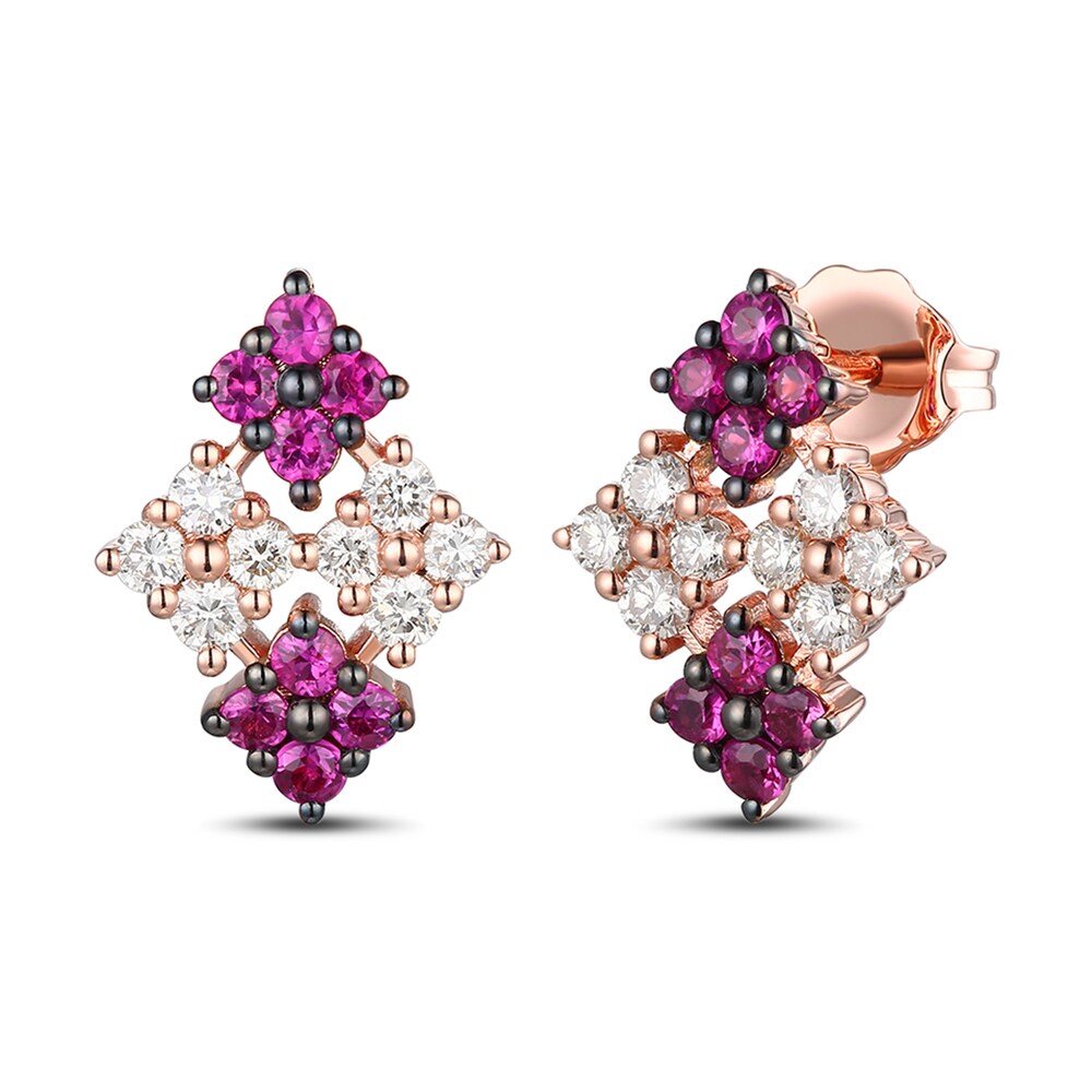 Le Vian Natural Ruby Earrings 3/8 ct tw Diamonds 14K Vanilla Gold Nx8WZcEL Le Vian Natural Ruby Earrings 3/8 ct tw Diamonds 14K Vanilla Gold Nx8WZcEL