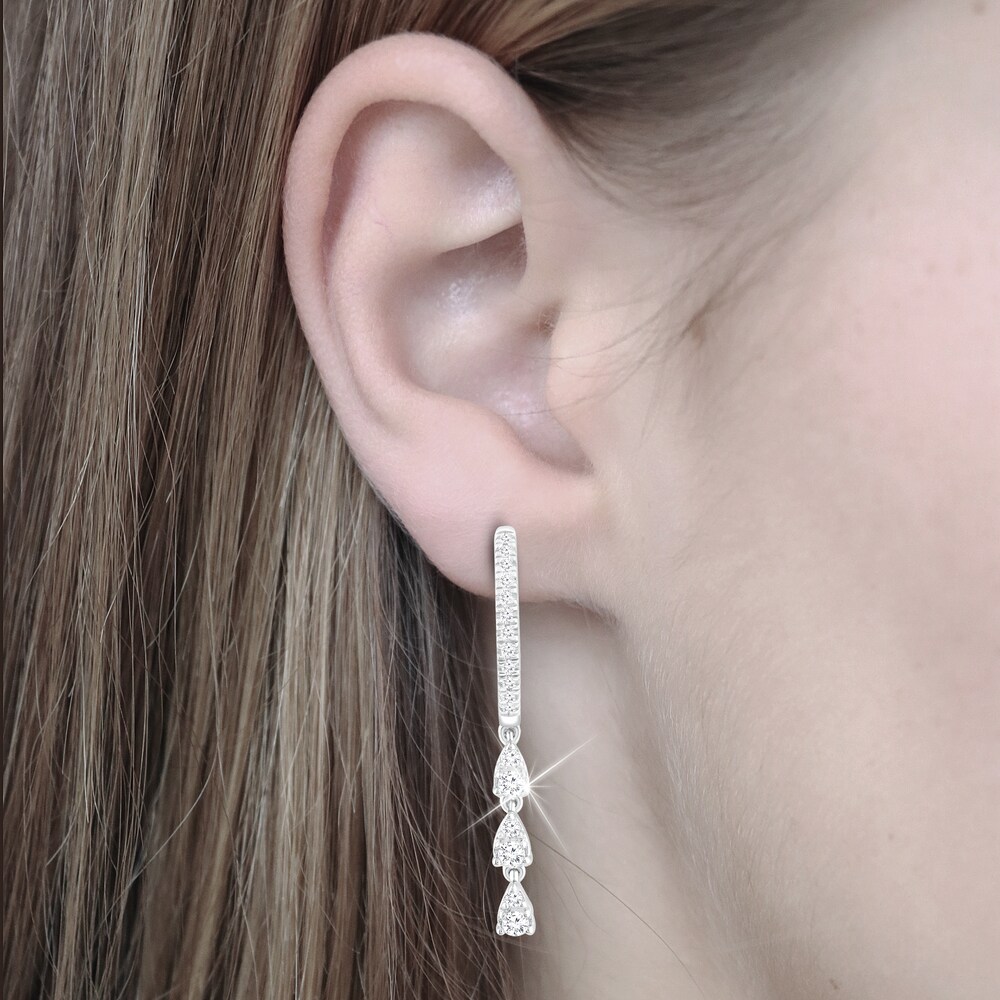 Diamond Dangle Earrings 1/3 ct tw Round 10K White Gold O4WmKJpR Diamond Dangle Earrings 1/3 ct tw Round 10K White Gold O4WmKJpR