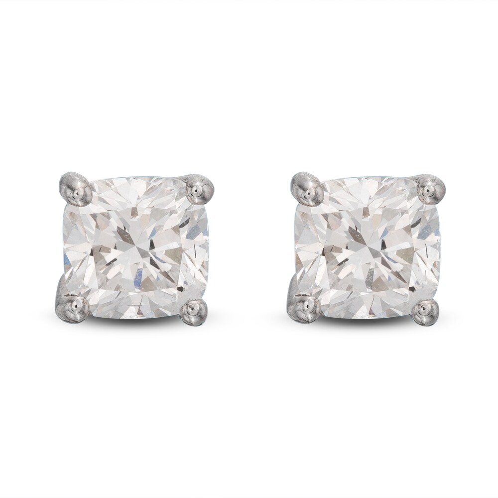 Lab-Created Diamond Solitaire Stud Earrings 1 ct tw Cushion 14K White Gold (SI2/F) O6SPFjKh Lab-Created Diamond Solitaire Stud Earrings 1 ct tw Cushion 14K White Gold (SI2/F) O6SPFjKh