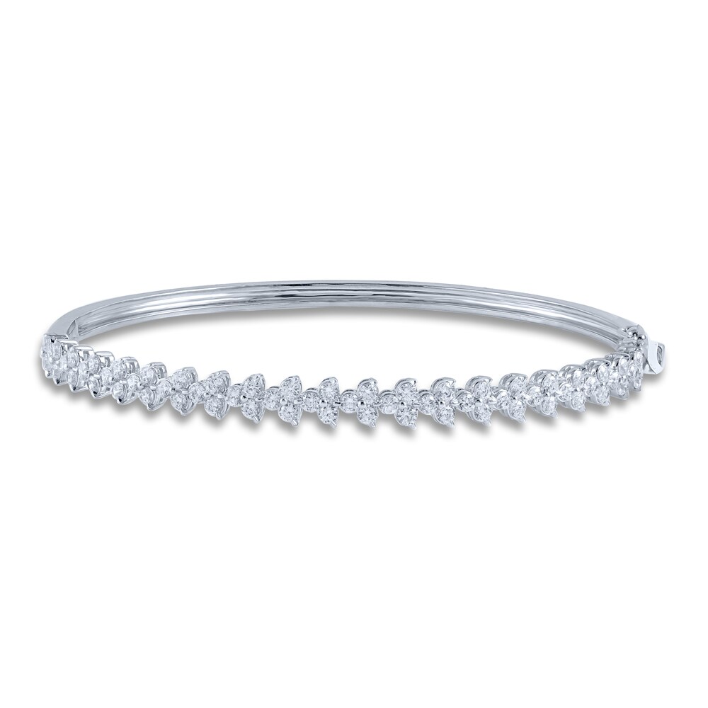 Diamond Bangle Bracelet 2 ct tw Round 14K White Gold 7" O7eBspYn Diamond Bangle Bracelet 2 ct tw Round 14K White Gold 7" O7eBspYn