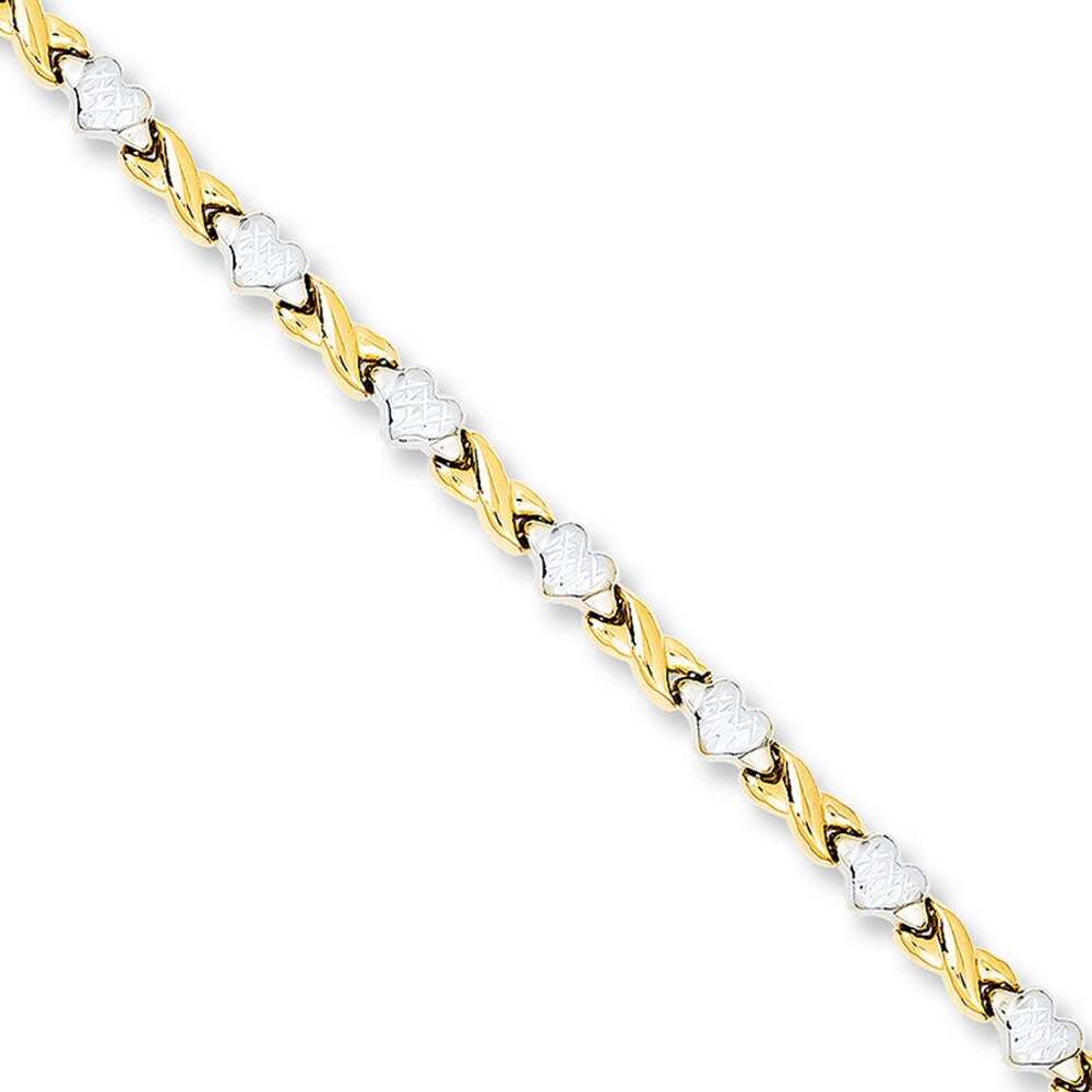 Heart Bracelet 14K Yellow Gold OEMmSyvE Heart Bracelet 14K Yellow Gold OEMmSyvE