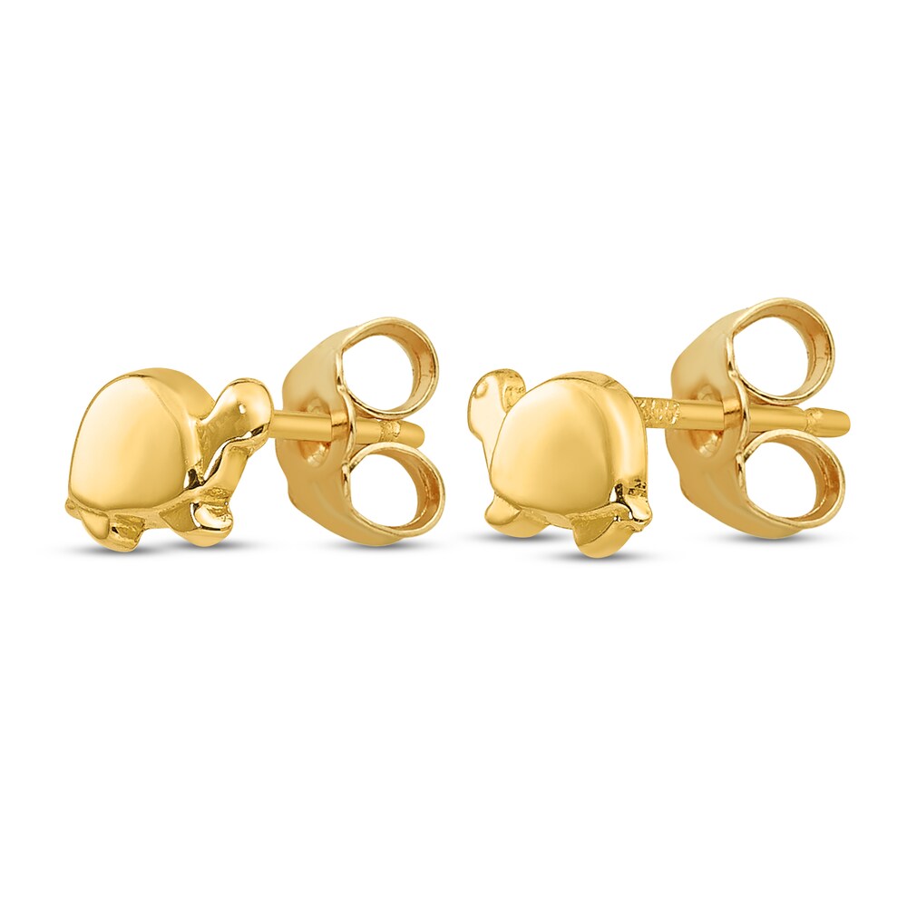 Mini Turtle Earrings 14K Yellow Gold OHZH9ERk Mini Turtle Earrings 14K Yellow Gold OHZH9ERk