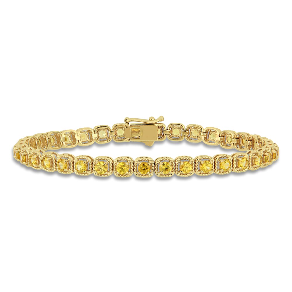 Natural Yellow Sapphire Tennis Bracelet 14K Yellow Gold 7" OKYqCDoT Natural Yellow Sapphire Tennis Bracelet 14K Yellow Gold 7" OKYqCDoT