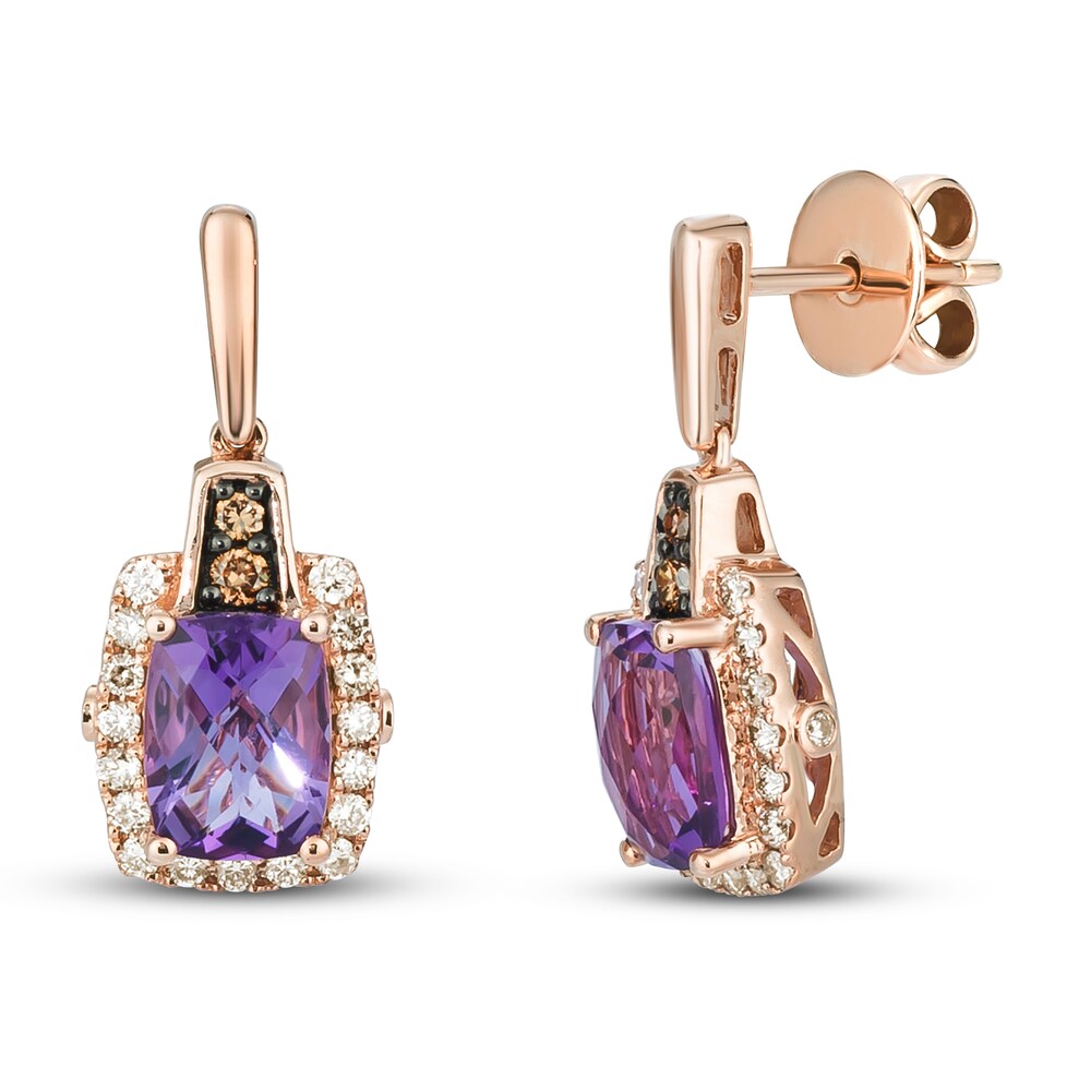 Le Vian Natural Amethyst Earrings 1/2 ct tw Diamonds 14K Strawberry Gold ONCpvxmC Le Vian Natural Amethyst Earrings 1/2 ct tw Diamonds 14K Strawberry Gold ONCpvxmC