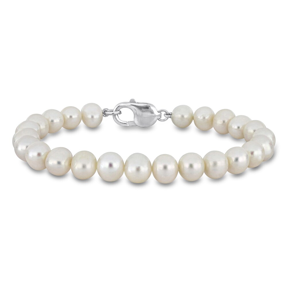 Men's Cultured Freshwater Pearl Bracelet Sterling Silver 9" ORZO320K Men's Cultured Freshwater Pearl Bracelet Sterling Silver 9" ORZO320K