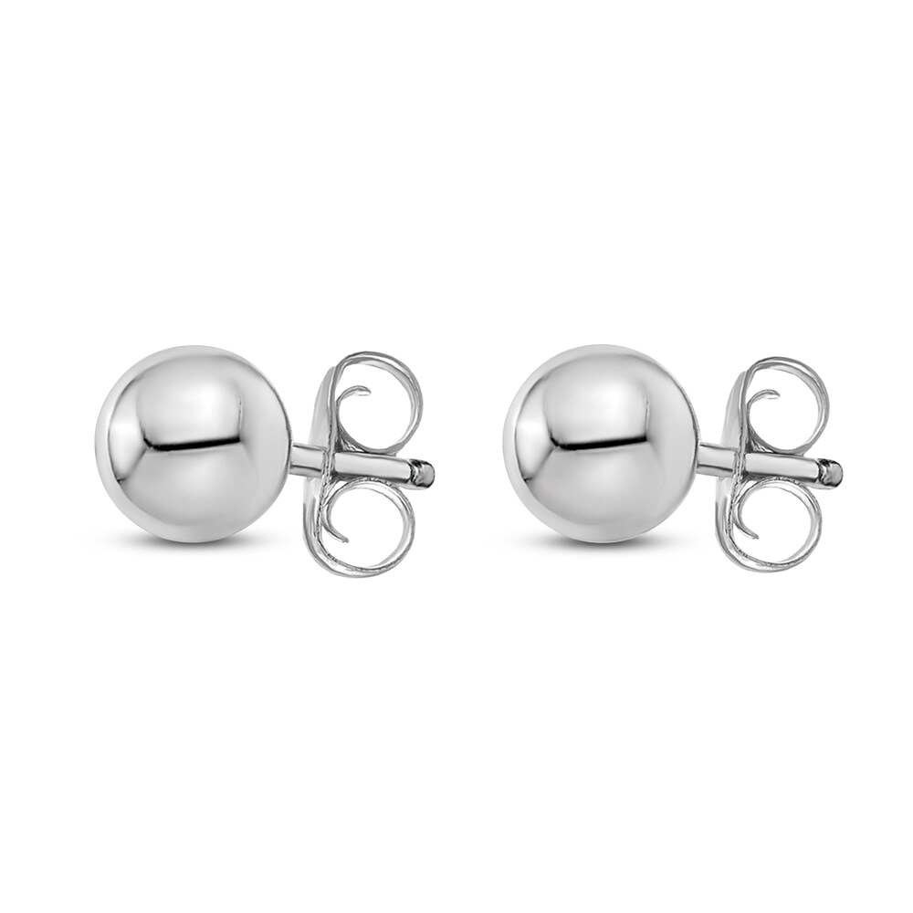 Ball Stud Earrings 14K White Gold 4MM OXwdHiSv Ball Stud Earrings 14K White Gold 4MM OXwdHiSv
