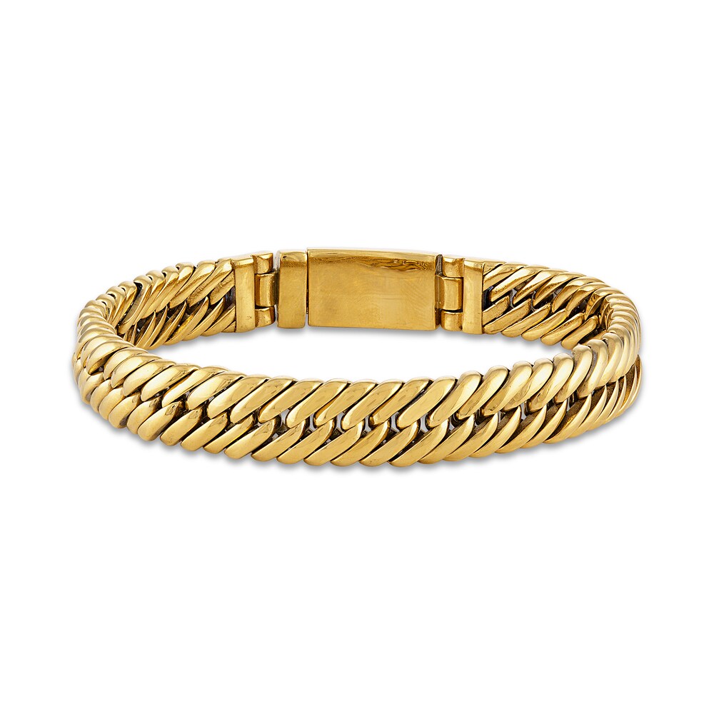 Men's Link Chain Bracelet Gold Ion-Plated Stainless Steel OdhCQ5Q0 Men's Link Chain Bracelet Gold Ion-Plated Stainless Steel OdhCQ5Q0