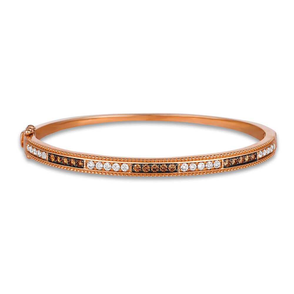 Le Vian Diamond Bangle Bracelet 1 ct tw Round 14K Strawberry Gold P3zTYoJb