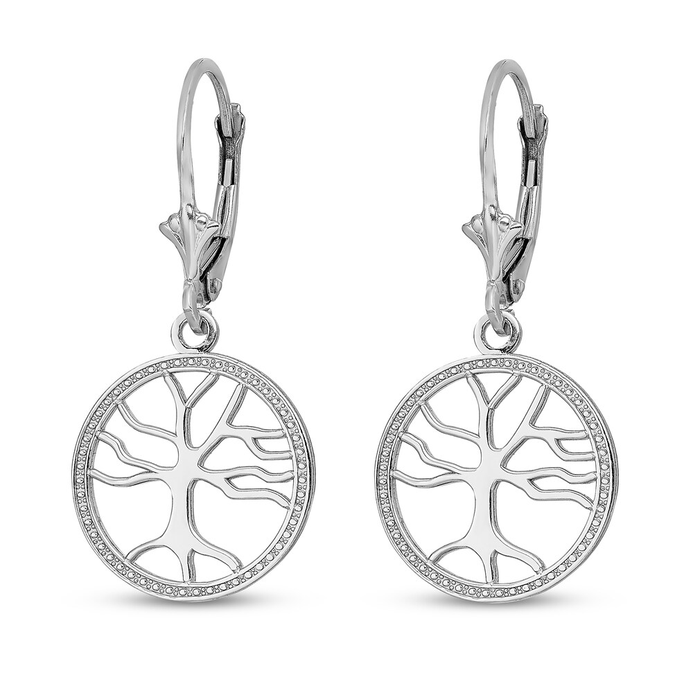 Tree of Life Earrings 14K White Gold PBZ1g54g Tree of Life Earrings 14K White Gold PBZ1g54g
