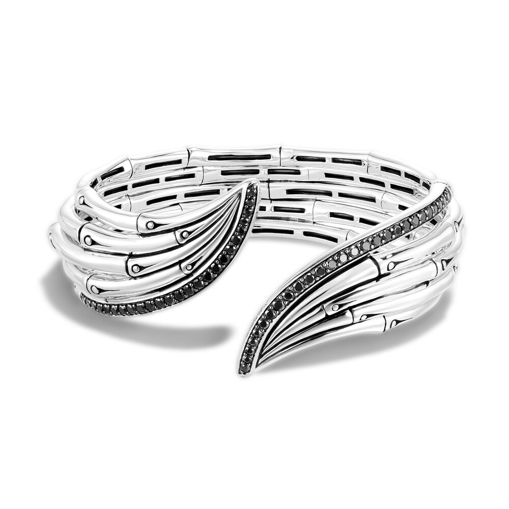 John Hardy Bamboo Flex Cuff Bracelet Natural Black Sapphire & Black Spinel Sterling Silver, Medium PTciRTjR John Hardy Bamboo Flex Cuff Bracelet Natural Black Sapphire & Black Spinel Sterling Silver, Medium PTciRTjR