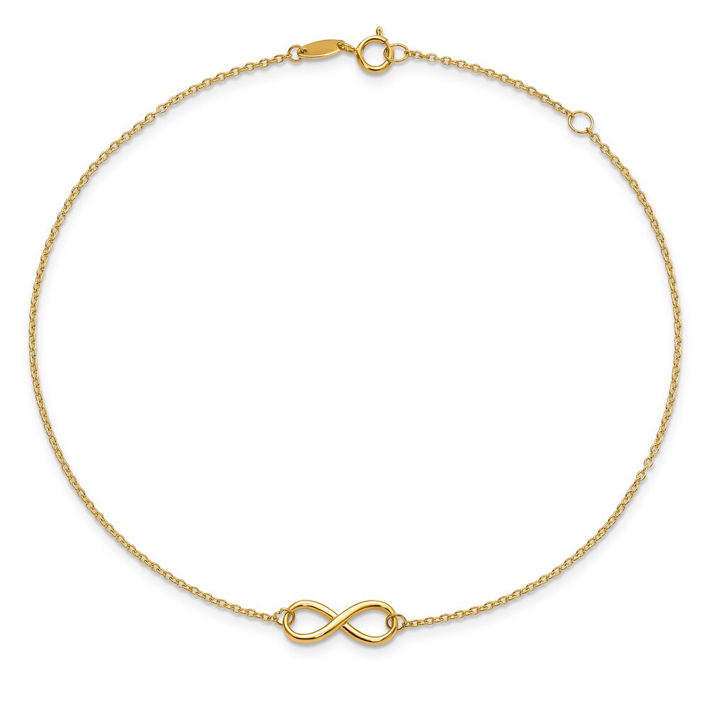 Polished Infinity Anklet 14K Yellow Gold PUkntkMA Polished Infinity Anklet 14K Yellow Gold PUkntkMA