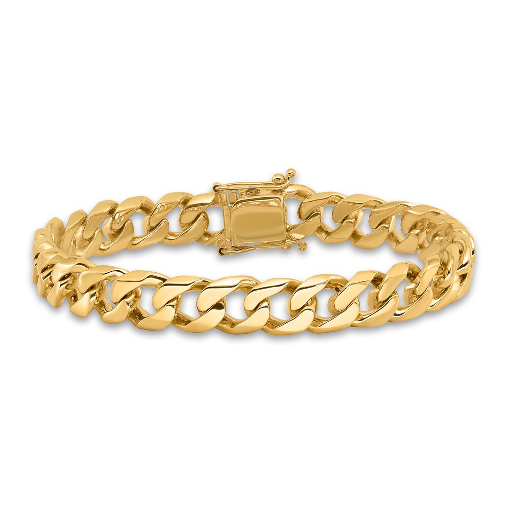 Men's Curb Chain Bracelet 14K Yellow Gold 9.7mm 8" PpYIqaGn Men's Curb Chain Bracelet 14K Yellow Gold 9.7mm 8" PpYIqaGn