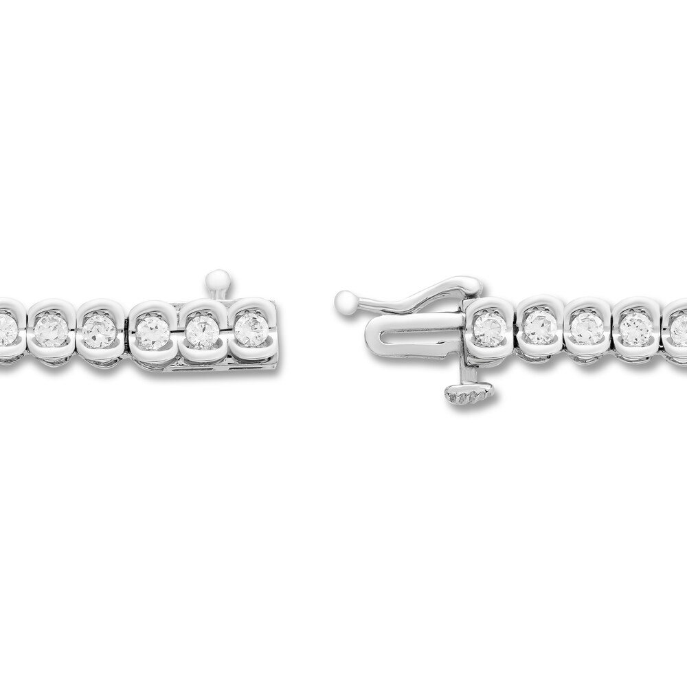 Diamond Bracelet 3 ct tw Round 14K White Gold PrCttqMT Diamond Bracelet 3 ct tw Round 14K White Gold PrCttqMT
