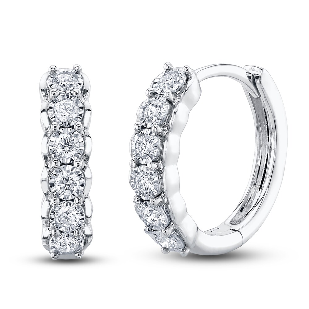 Shy Creation Diamond Huggie Earrings 1/5 ct tw Round 14K White Gold SC55022790 Ptq7f2lr Shy Creation Diamond Huggie Earrings 1/5 ct tw Round 14K White Gold SC55022790 Ptq7f2lr