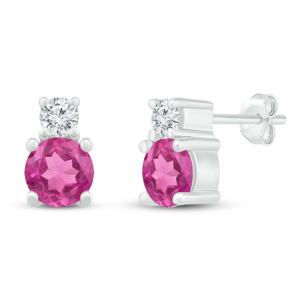 Lab-Created Sapphire Stud Earrings Sterling Silver Q06vMDYz Lab-Created Sapphire Stud Earrings Sterling Silver Q06vMDYz