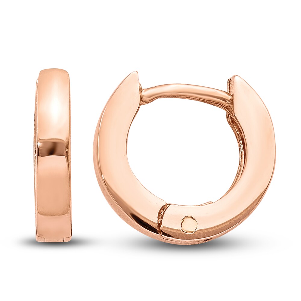 Hollow Hoop Earrings 14K Rose Gold 9x2mm Q0Q9QQV0 Hollow Hoop Earrings 14K Rose Gold 9x2mm Q0Q9QQV0