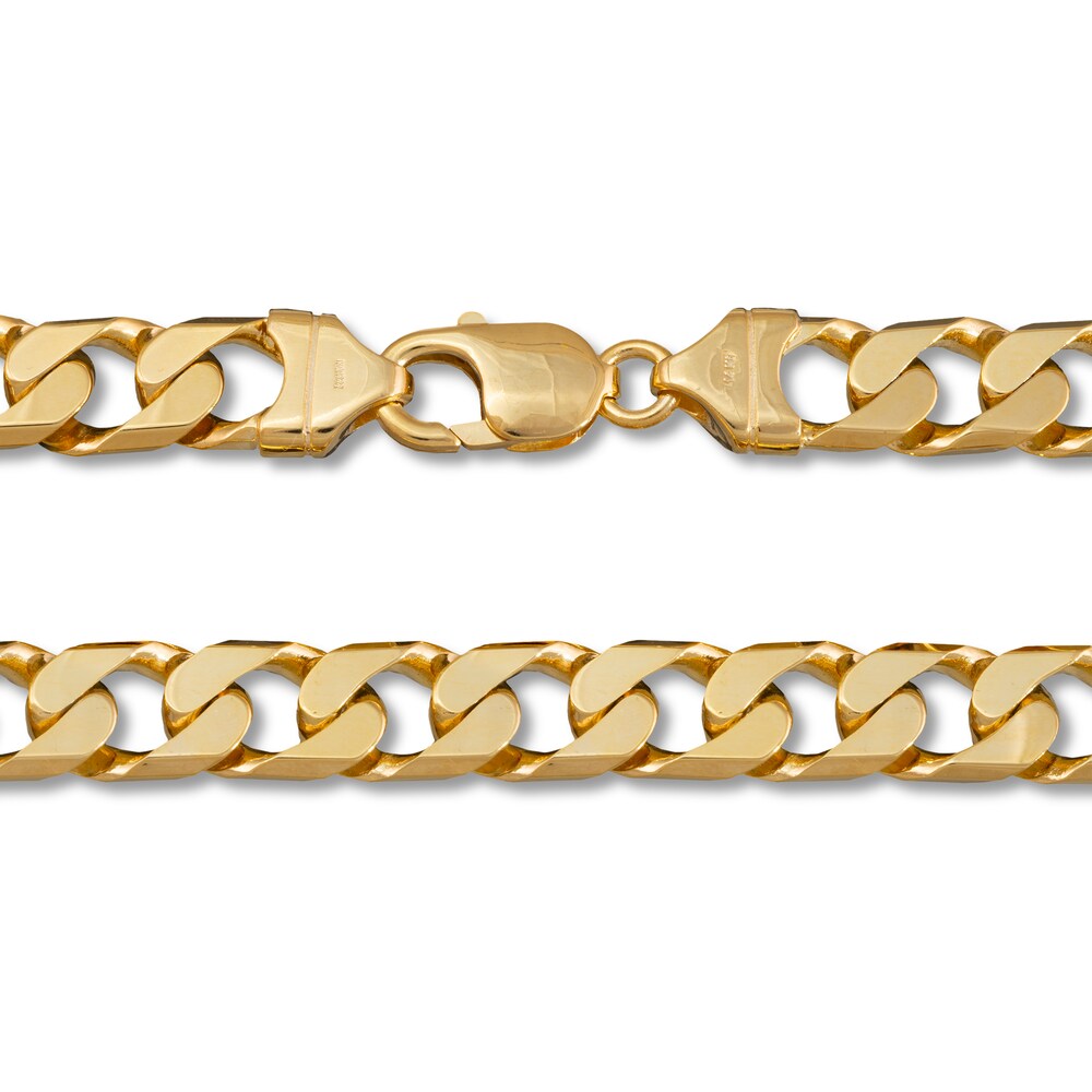Square Curb Bracelet 14K Yellow Gold 8.75\" 10MM Q3ax7XDs