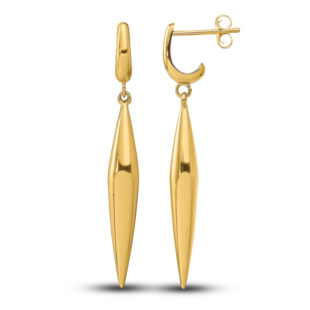 High-Polish Dangle Earrings 14K Yellow Gold Q3gDBAEu High-Polish Dangle Earrings 14K Yellow Gold Q3gDBAEu