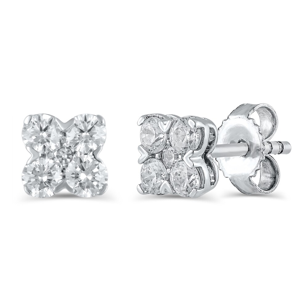 Diamond Earrings 1/2 ct tw Round 10K White Gold Q4yYd6YU Diamond Earrings 1/2 ct tw Round 10K White Gold Q4yYd6YU