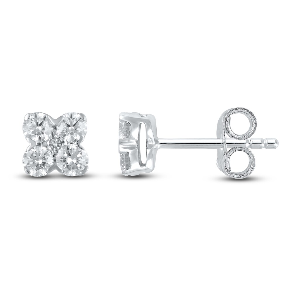 Diamond Earrings 1/2 ct tw Round 10K White Gold Q4yYd6YU Diamond Earrings 1/2 ct tw Round 10K White Gold Q4yYd6YU