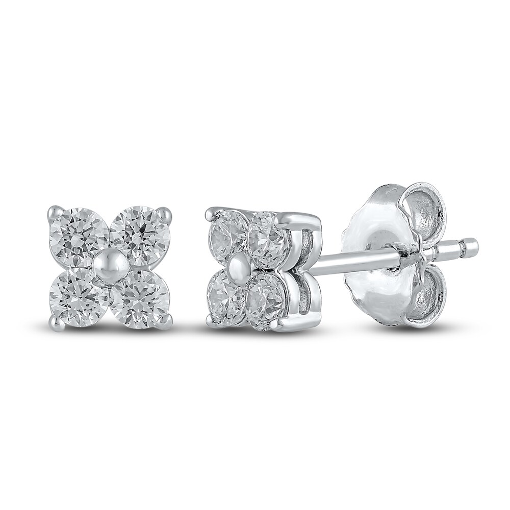 Diamond Earrings 1/2 ct tw Round 10K White Gold Q5suQfHG Diamond Earrings 1/2 ct tw Round 10K White Gold Q5suQfHG