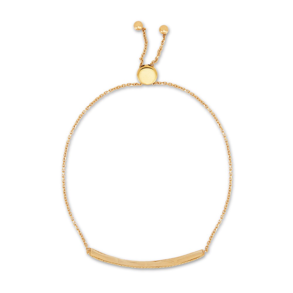 Italia D\'Oro Faceted Dome Bar Bracelet 14K Yellow Gold Q8bnd7BC Italia D\'Oro Faceted Dome Bar Bracelet 14K Yellow Gold Q8bnd7BC