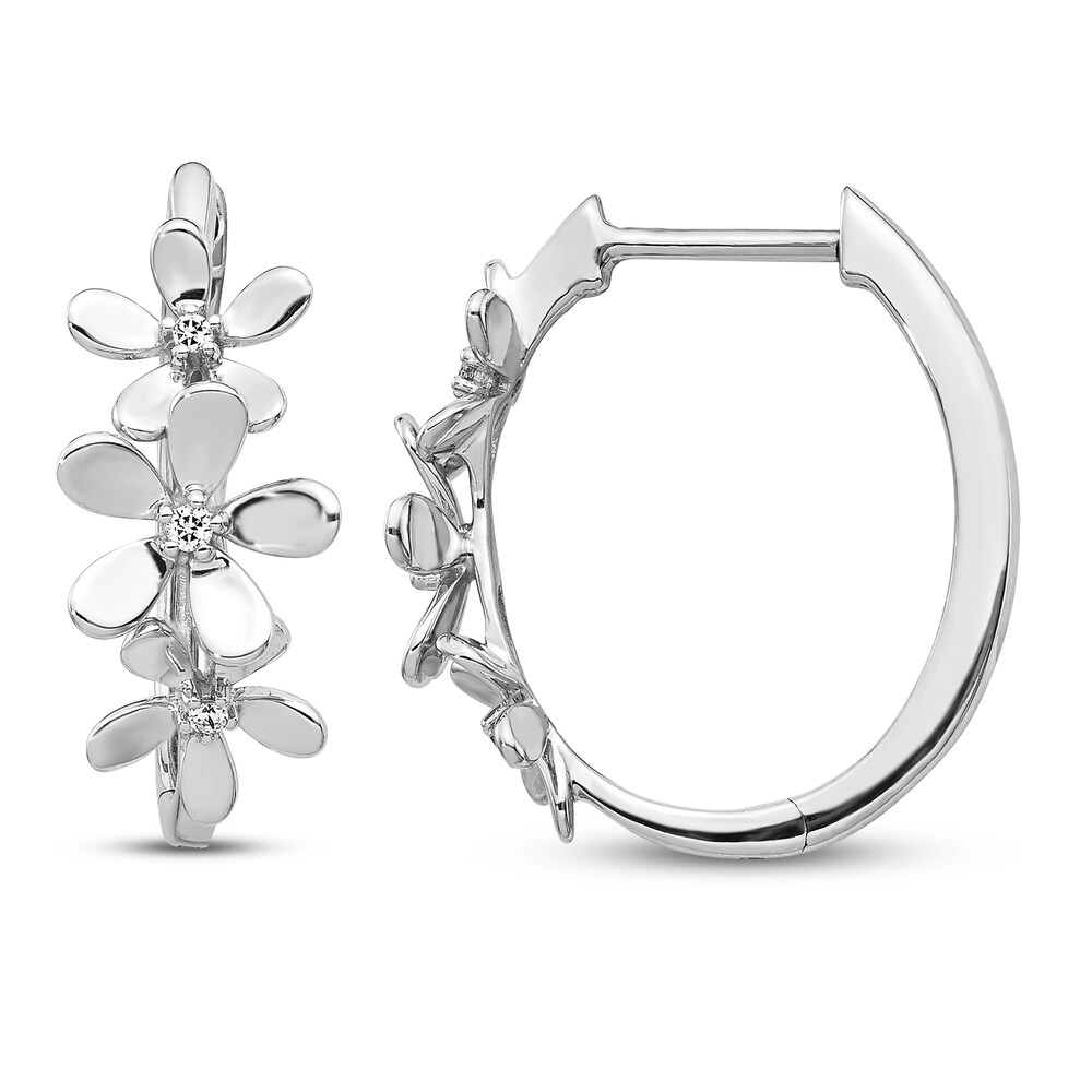 Diamond Earrings 14K White Gold QANOHDO0 Diamond Earrings 14K White Gold QANOHDO0