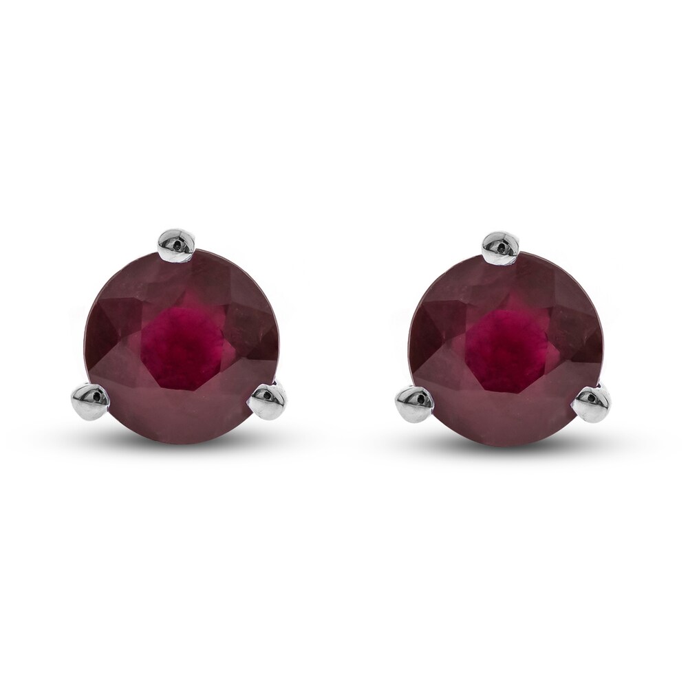 Natural Ruby Martini Stud Earrings 14K White Gold QIGBF9yK Natural Ruby Martini Stud Earrings 14K White Gold QIGBF9yK