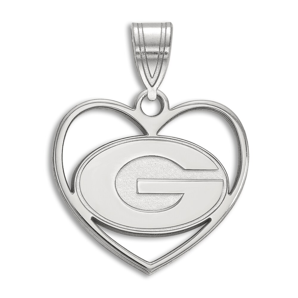 University of Georgia Heart Necklace Charm Sterling Silver QMZTu7lZ University of Georgia Heart Necklace Charm Sterling Silver QMZTu7lZ
