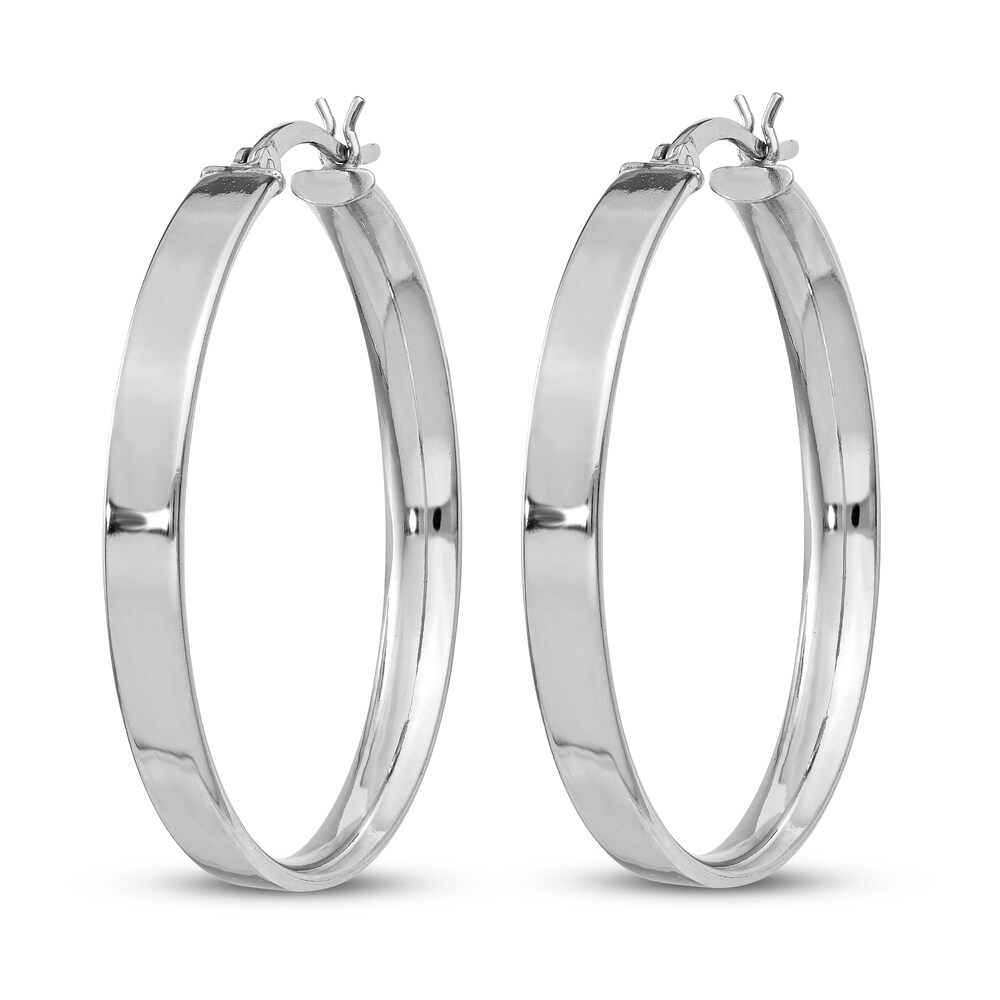 Hoop Earrings Sterling Silver QZCbQYT9