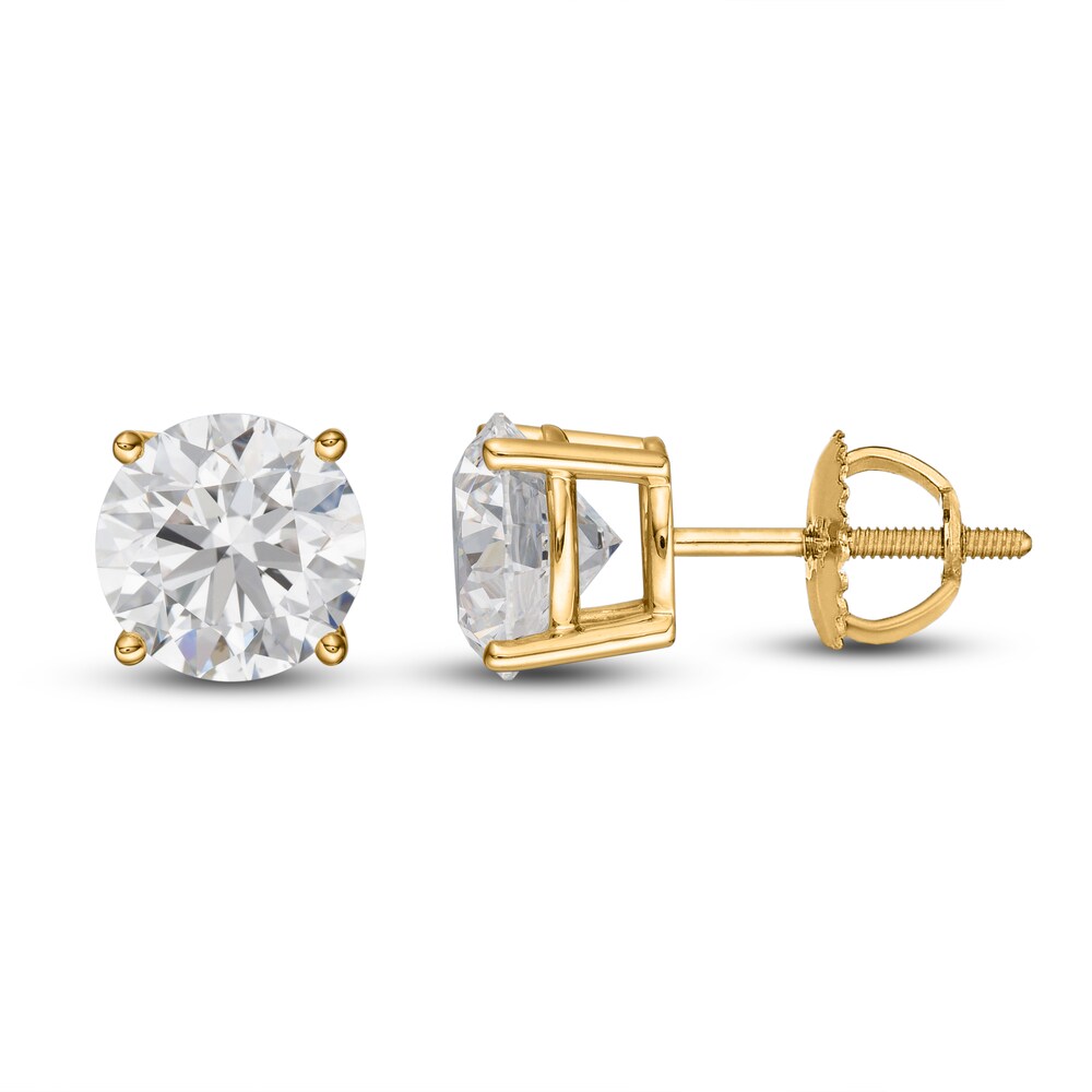 Lab-Created Diamond Stud Earrings 3 ct tw Round 14K Yellow Gold (SI2/F) Qmk2kC7M Lab-Created Diamond Stud Earrings 3 ct tw Round 14K Yellow Gold (SI2/F) Qmk2kC7M