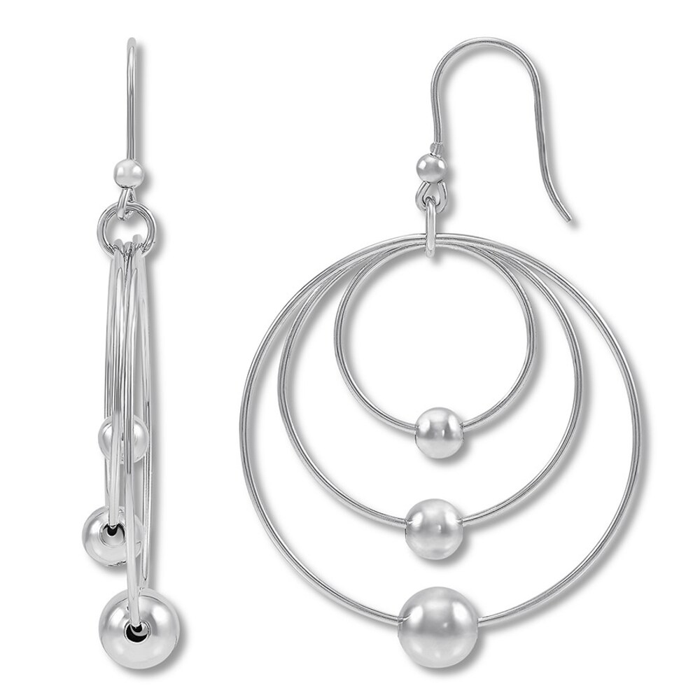 Circle & Bead Dangle Earrings Sterling Silver Qp2OAfjN Circle & Bead Dangle Earrings Sterling Silver Qp2OAfjN