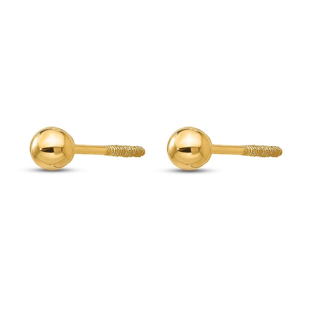 Children\'s Ball Earrings 14K Yellow Gold Qzujd52L Children\'s Ball Earrings 14K Yellow Gold Qzujd52L