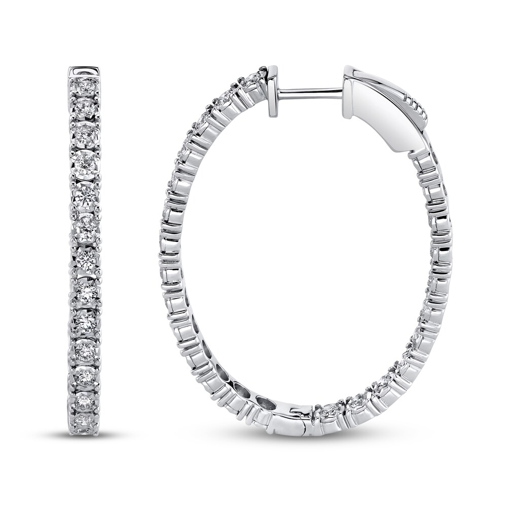 Shy Creation Diamond Earrings 1-3/8 ct tw 14K White Gold SC55009475 R6aulbBE