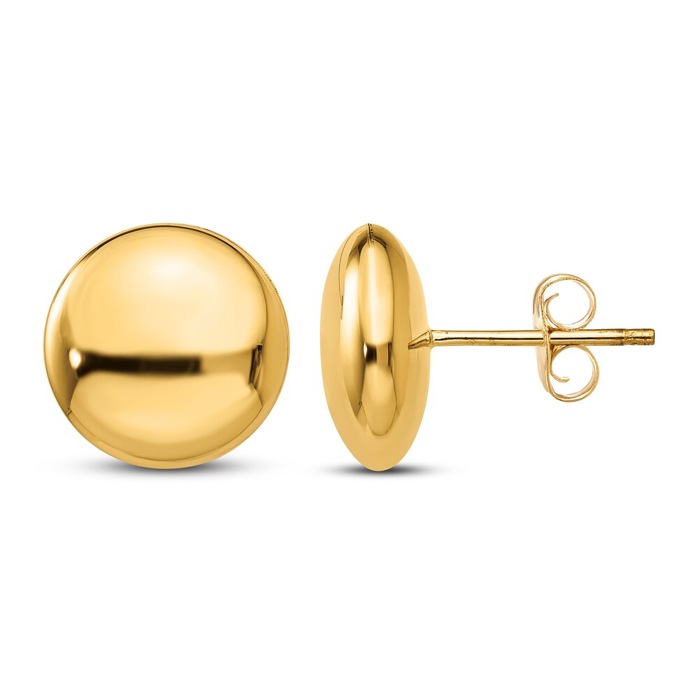 Button Stud Earrings 14K Yellow Gold R9OwOZ7P Button Stud Earrings 14K Yellow Gold R9OwOZ7P