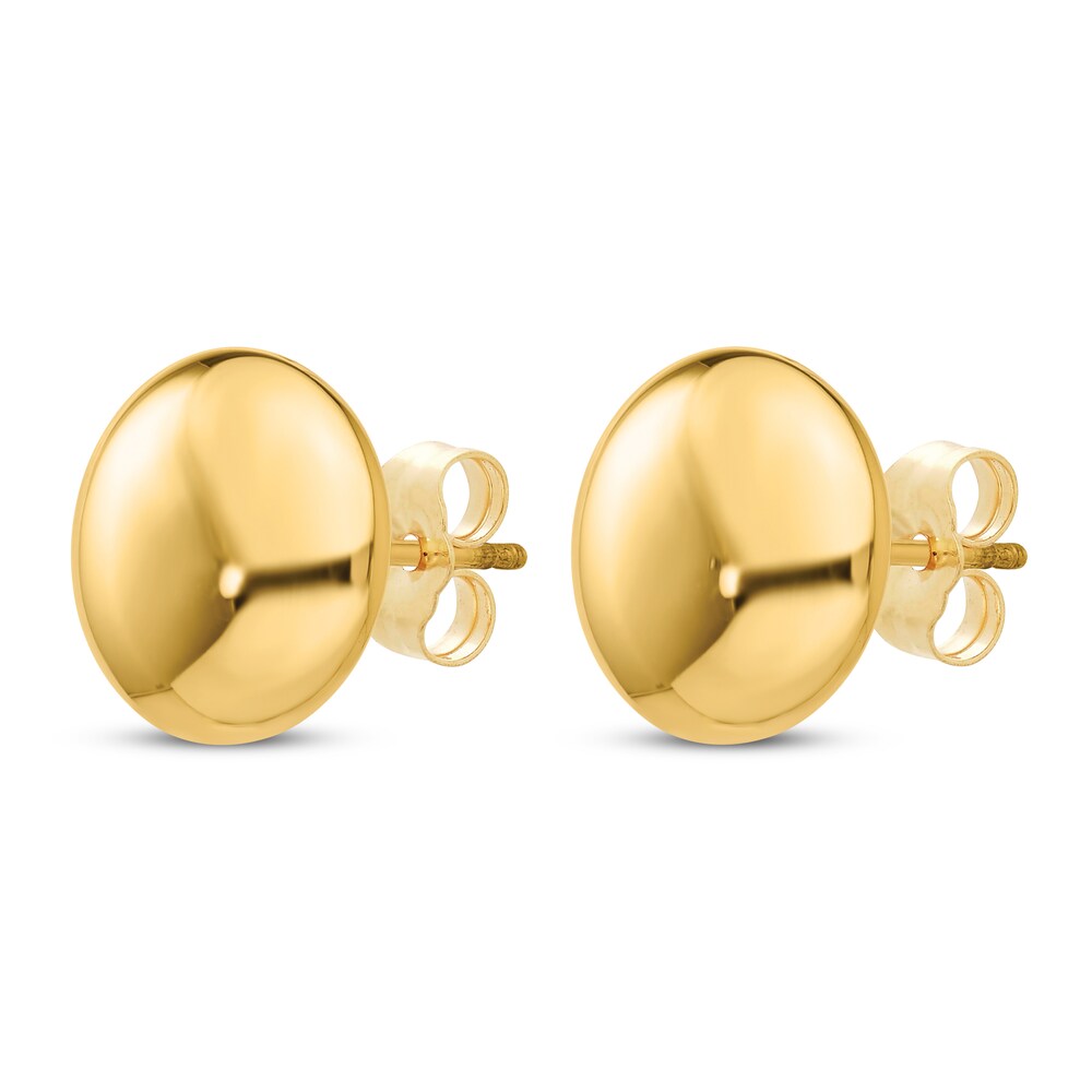Button Stud Earrings 14K Yellow Gold R9OwOZ7P Button Stud Earrings 14K Yellow Gold R9OwOZ7P