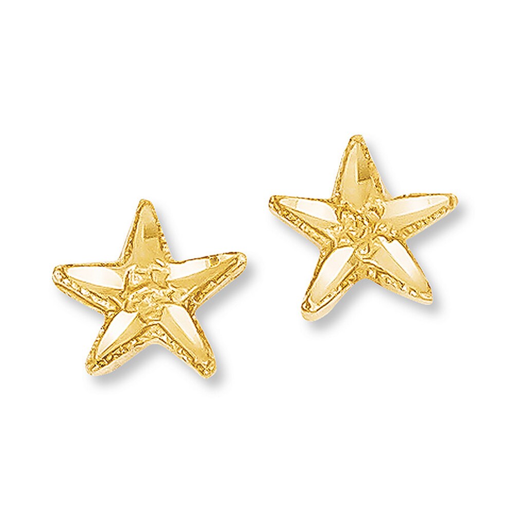 Starfish Earrings 14K Yellow Gold RAddamPh Starfish Earrings 14K Yellow Gold RAddamPh