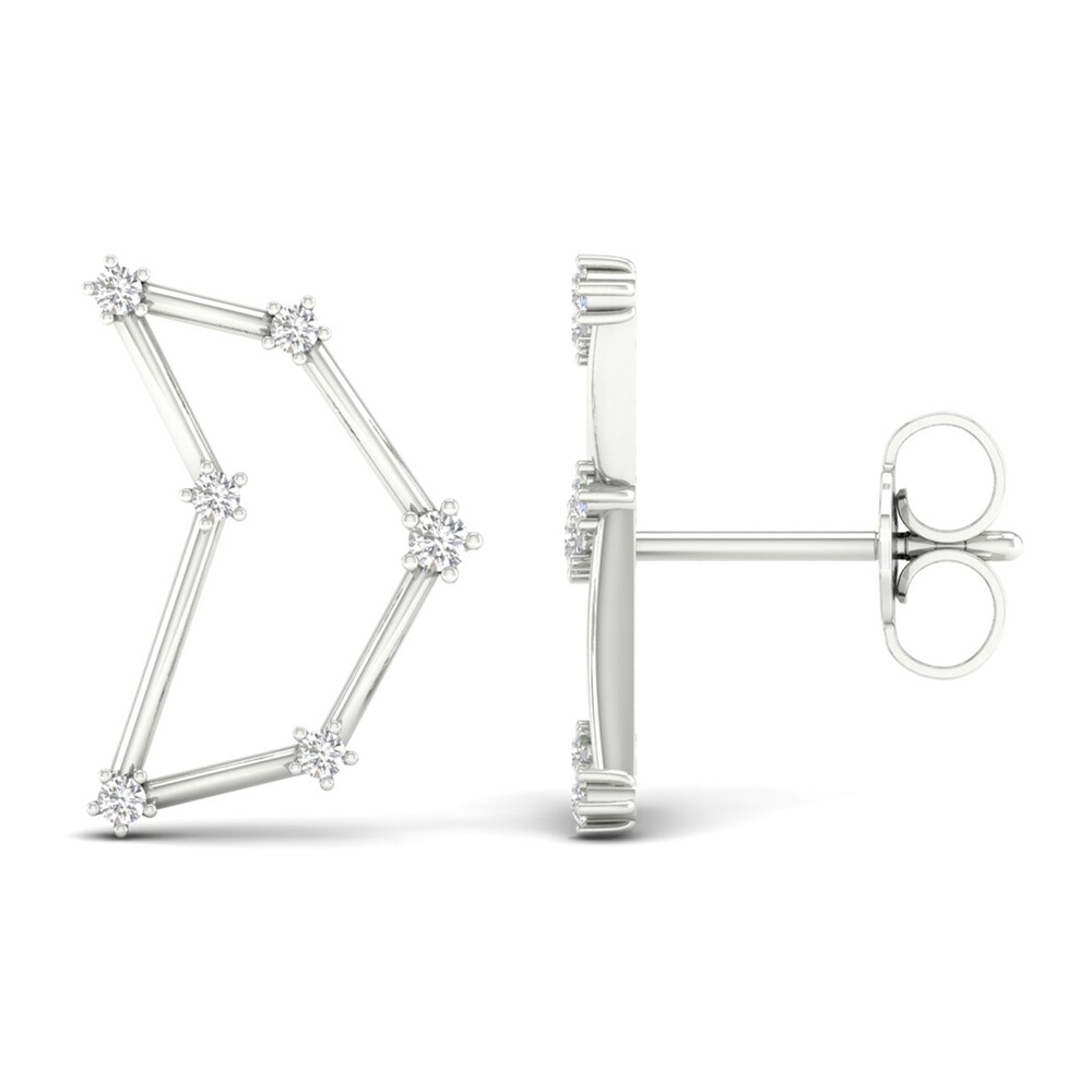 Diamond Capricorn Constellation Earrings 1/8 ct tw Round 14K White Gold RDqw48wM Diamond Capricorn Constellation Earrings 1/8 ct tw Round 14K White Gold RDqw48wM