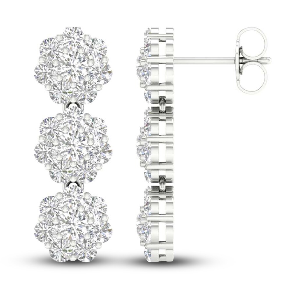 Lab-Created Diamond Earrings 3 ct tw Round 14K White Gold RGt7HvzV Lab-Created Diamond Earrings 3 ct tw Round 14K White Gold RGt7HvzV