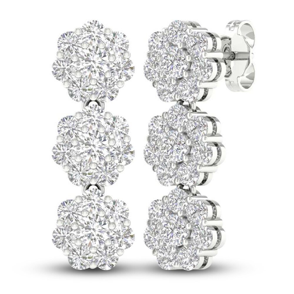 Lab-Created Diamond Earrings 3 ct tw Round 14K White Gold RGt7HvzV Lab-Created Diamond Earrings 3 ct tw Round 14K White Gold RGt7HvzV