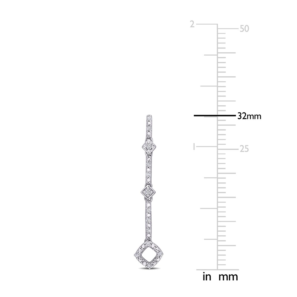 Diamond Drop Earrings 1/6 ct tw Round 10K White Gold RGuJUP6j Diamond Drop Earrings 1/6 ct tw Round 10K White Gold RGuJUP6j