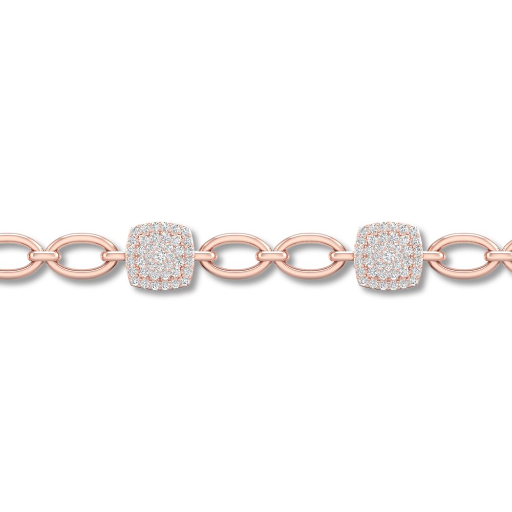 Diamond Bracelet 1/2 ct tw Round 10K Rose Gold RIGoqhHI Diamond Bracelet 1/2 ct tw Round 10K Rose Gold RIGoqhHI