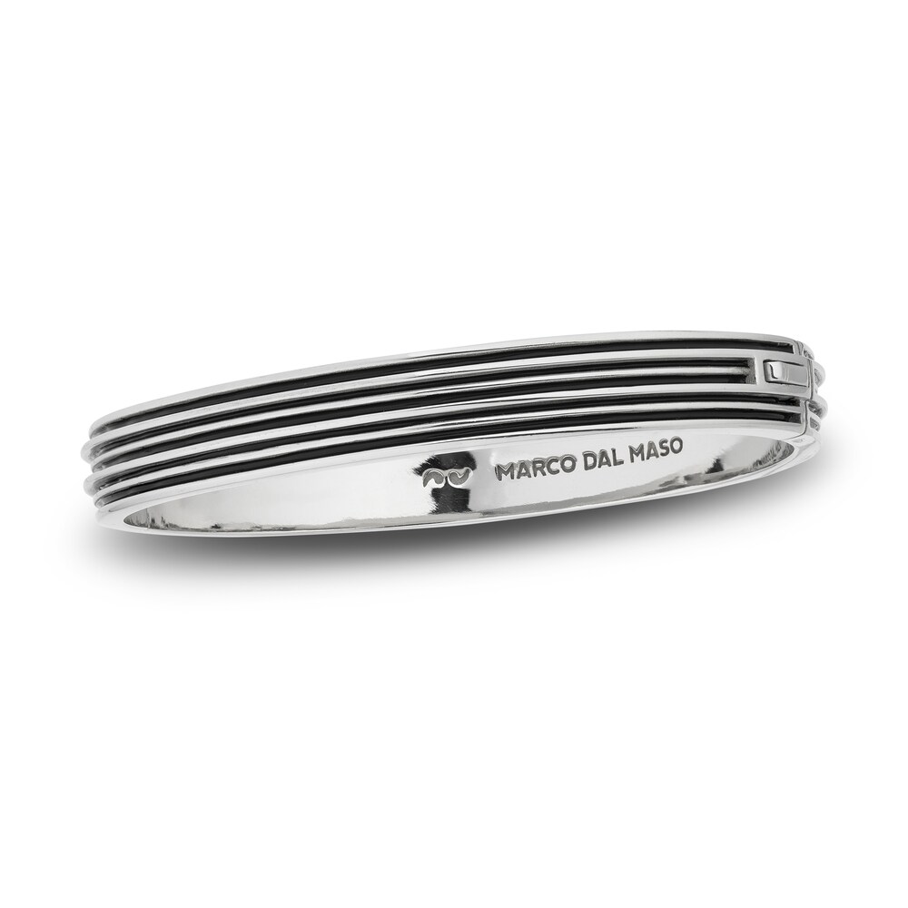 Marco Dal Maso Men's Acies Wide Bangle Bracelet Black Enamel Sterling Silver 7" RJSw0pE5 Marco Dal Maso Men's Acies Wide Bangle Bracelet Black Enamel Sterling Silver 7" RJSw0pE5